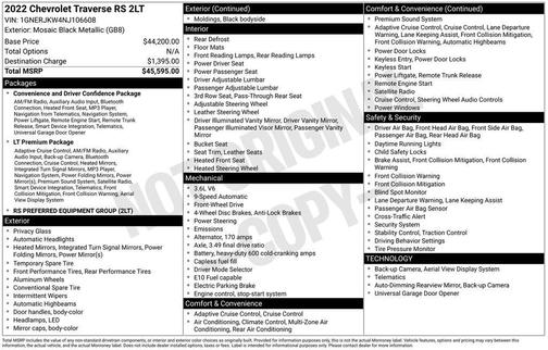 2022 Chevrolet Traverse RS