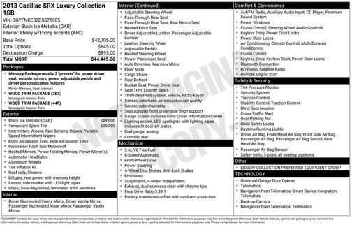 2013 Cadillac SRX Luxury Collection