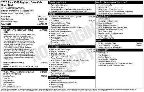 2025 RAM 1500 Big Horn/Lone Star