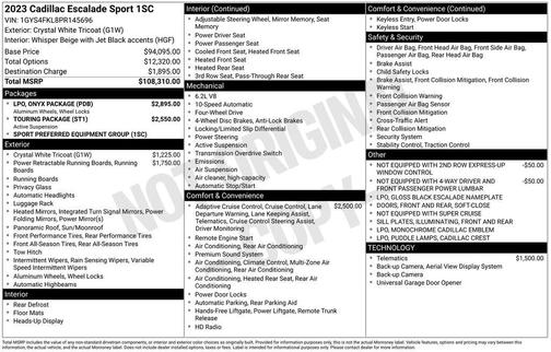 2023 Cadillac Escalade Sport
