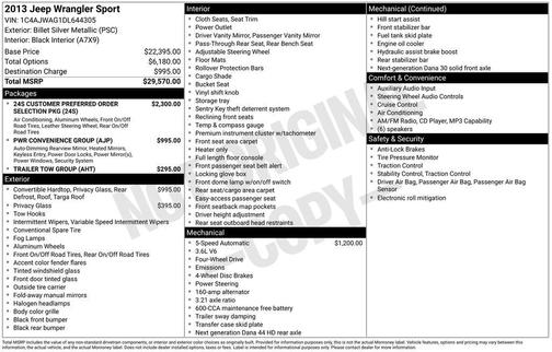 2013 Jeep Wrangler Sport