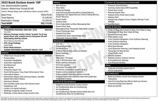 2023 Buick Enclave Avenir