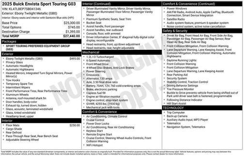 2025 Buick Envista Sport Touring