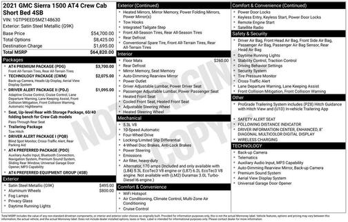 Satin Steel Metallic 2021 GMC Sierra 1500 AT4