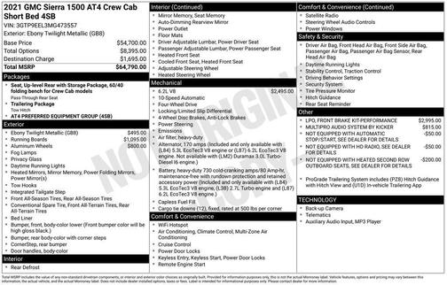 2021 GMC Sierra 1500 AT4