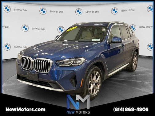 Blue Metallic 2022 BMW X3 xDrive30i