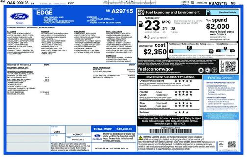 Black Metallic 2024 Ford Edge SEL