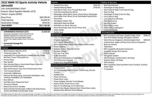 Black Sapphire Metallic 2022 BMW X3 xDrive30i