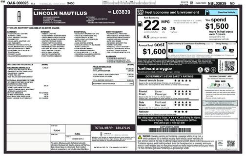 Black Metallic 2022 Lincoln Nautilus Reserve