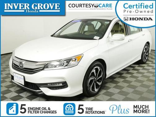 White Orchid Pearl 2017 Honda Accord EX-L