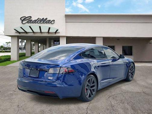Deep Blue Metallic 2024 Tesla Model S Plaid