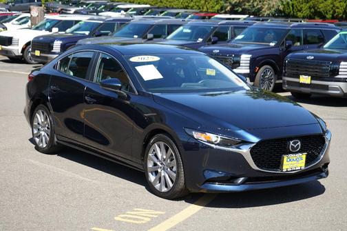 Deep Crystal Blue Mica 2025 Mazda Mazda3 FWD w/Preferred Package