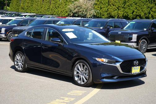 Deep Crystal Blue Mica 2025 Mazda Mazda3 FWD w/Preferred Package