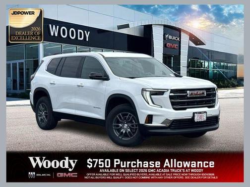 Summit White 2026 GMC Acadia AWD Elevation
