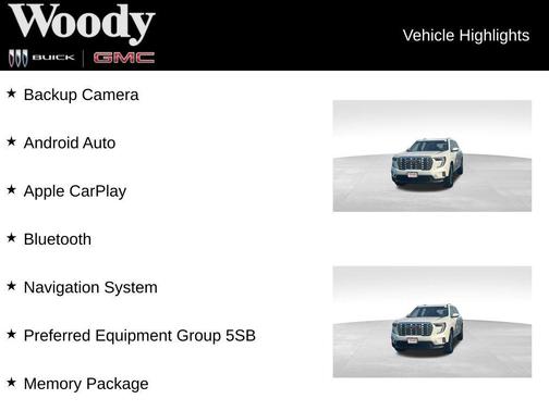 White Frost Tricoat 2024 GMC Acadia Denali