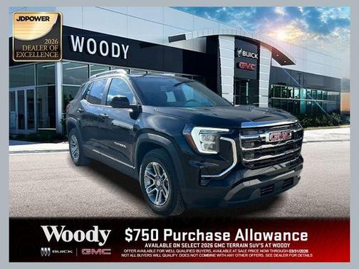 Ebony Twilight Metallic 2026 GMC Terrain AWD Elevation