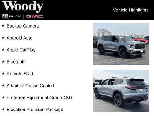 Sterling Metallic 2026 GMC Acadia AWD Elevation