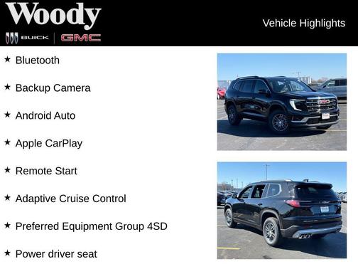 Ebony Twilight Metallic 2026 GMC Acadia AWD Elevation