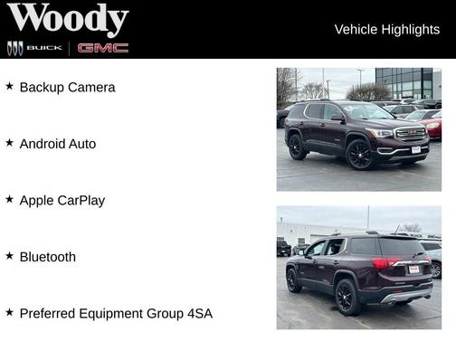 Black Cherry Metallic 2017 GMC Acadia SLT-1