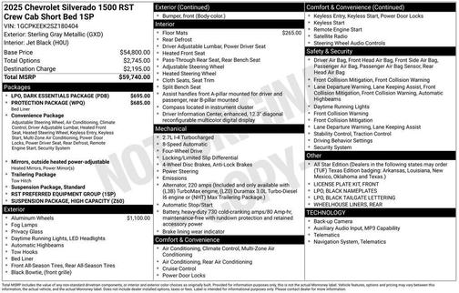 Sterling Gray Metallic 2025 Chevrolet Silverado 1500 RST