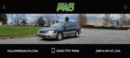 Timberline Green Pearl/Titanium Pearl 2001 Subaru Outback H6-3.0 L.L. Bean Edition