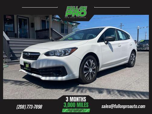 Crystal White Pearl 2020 Subaru Impreza 5-Door