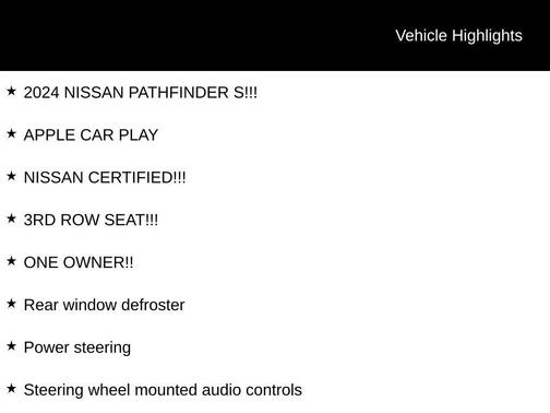 Gun Metallic 2024 Nissan Pathfinder S 4WD