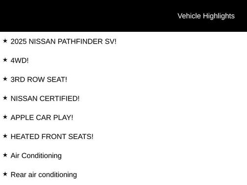 Deep Ocean Blue Pearl 2025 Nissan Pathfinder SV 4WD