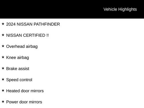 2024 Nissan Pathfinder SV 4WD