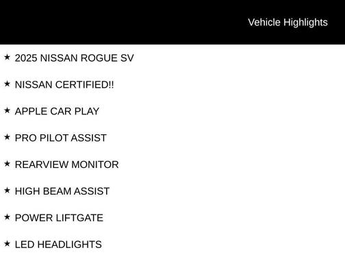 2025 Nissan Rogue SV