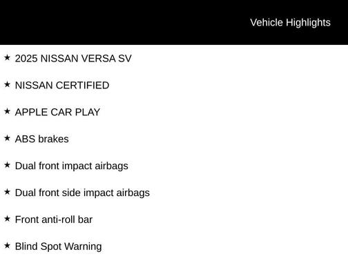Brilliant Silver 2025 Nissan Versa 1.6 SV