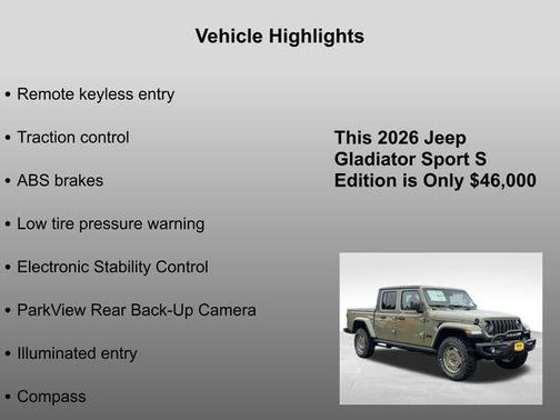 41 2026 Jeep Gladiator Sport S