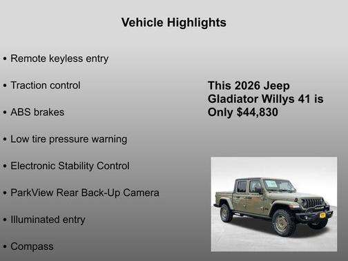 41 2026 Jeep Gladiator Sport S
