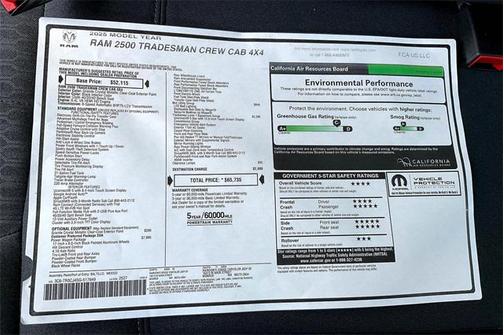 2025 RAM 2500 Tradesman Crew Cab 4x4 6'4' Box