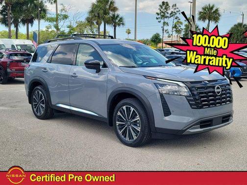 Boulder Gray Pearl 2026 Nissan Pathfinder Platinum