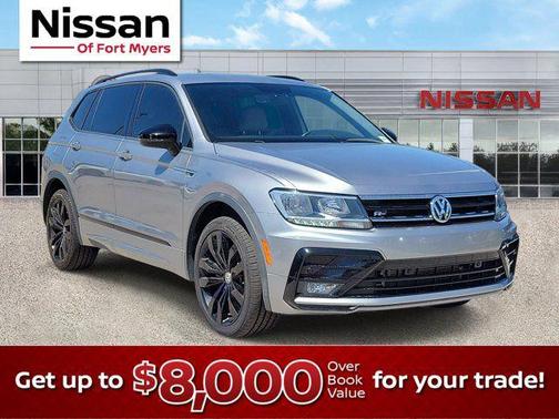 Silver Metallic 2021 Volkswagen Tiguan 2.0T SE R-Line Black