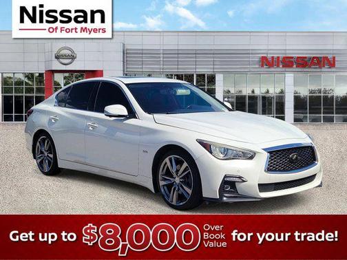 Pure White 2019 INFINITI Q50 3.0t Signature Edition