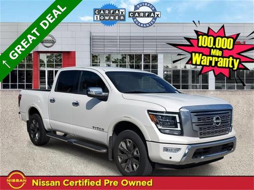 Pearl White 2023 Nissan Titan Platinum Reserve