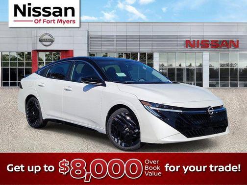Aspen White Tricoat/Super Black 2026 Nissan Sentra SR