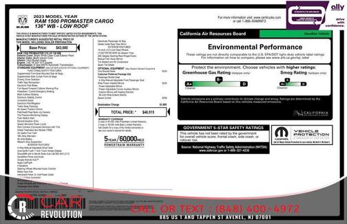2023 RAM ProMaster 1500 Low Roof