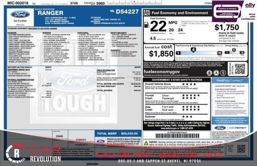 Red 2021 Ford Ranger XLT