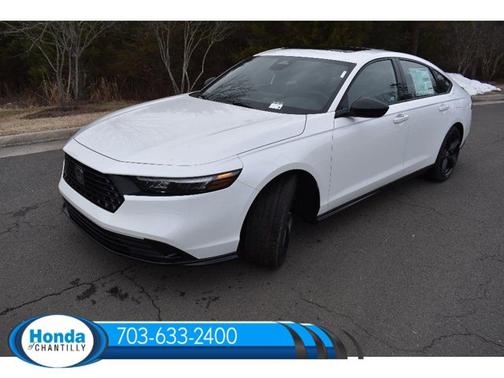 Platinum White Pearl 2026 Honda Accord Hybrid Sport-L