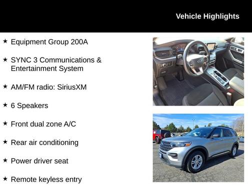 Silver 2023 Ford Explorer XLT