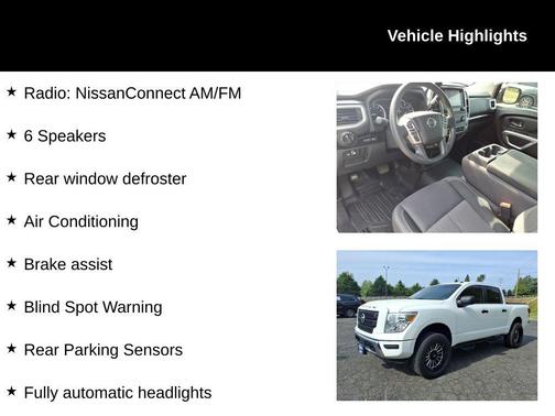 Glacier White 2021 Nissan Titan SV