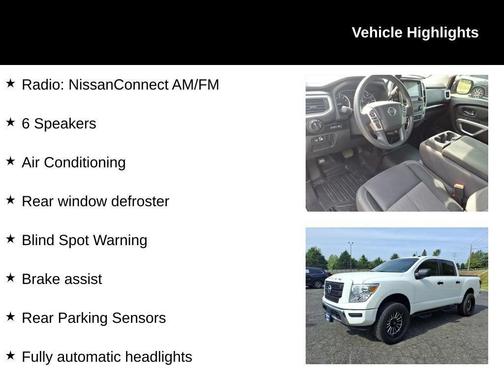 Glacier White 2021 Nissan Titan SV