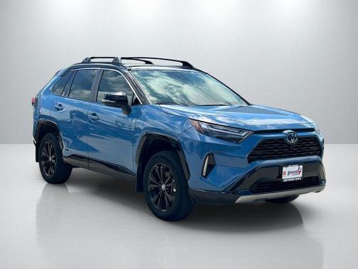 Cavalry Blue/Midnight Black Metallic 2024 Toyota RAV4 Hybrid SE