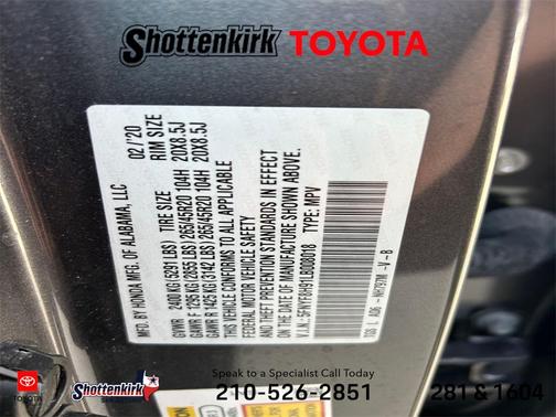 2020 Honda Passport AWD Touring