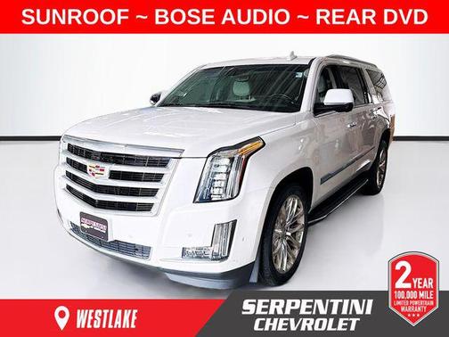 Crystal White Tricoat 2019 Cadillac Escalade ESV Luxury