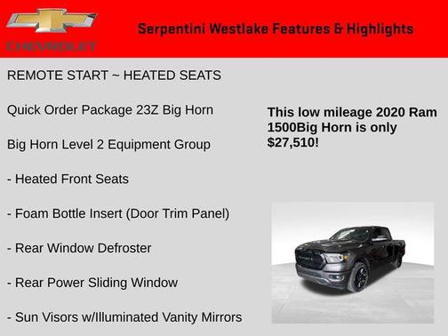 2020 RAM 1500 Big Horn/Lone Star