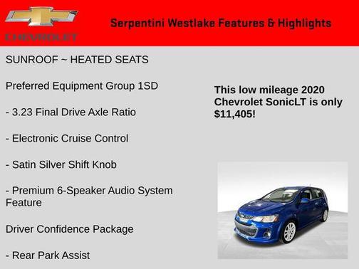 2020 Chevrolet Sonic FWD Hatchback LT 5-Door